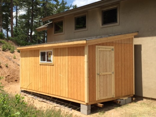 lean to single sloped style shed photos